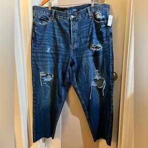Old Navy Extra High Rise Sky-Hi Straight Distressed Jeans Size 20